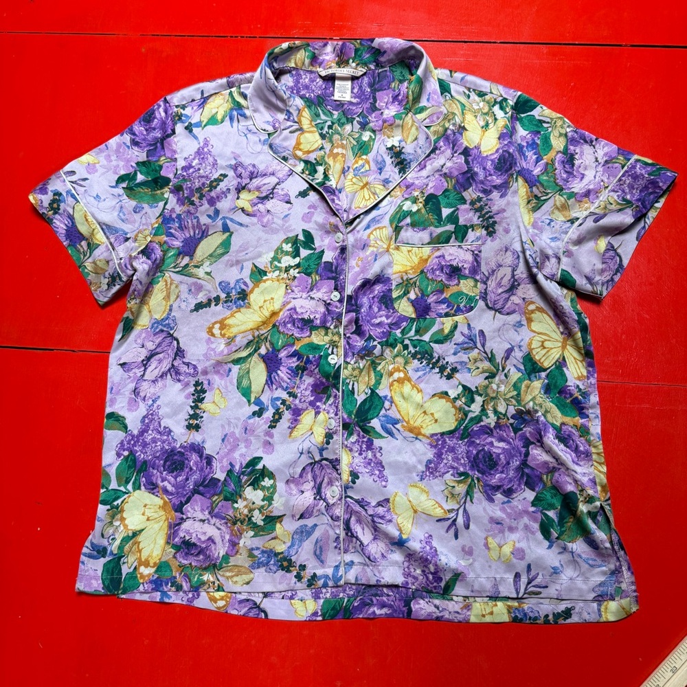 VS Floral Purple and Yellow pajama sleep shirt